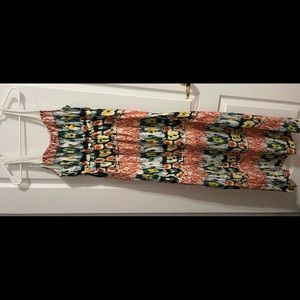 Long flowy rustic dress. With thick laced spaghetti straps